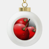 さくらんぼ（露） セラミックボールオーナメント (正面)