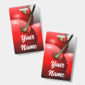 さくらんぼ（露） バッジ (表裏)