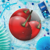 さくらんぼ（露） ペーパープレート (パーティー)