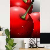 さくらんぼ(露) ポスター (ホームオフィス)