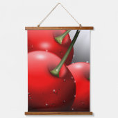 さくらんぼ(露) 吊り下げ型タペストリー (正面)