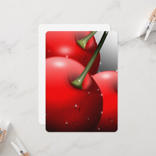 さくらんぼ(露) 招待状 (正面/裏面インサイチュ)