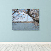 さくらんぼ#1キャンバス上に咲く20 "x 16" キャンバスプリント (インサイチュ (ウッドフロア))