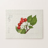 さくらんぼ(Prunus Avium)フルーツウォーター絵画の色 ジグソーパズル (横)