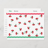 さくらんぼ& Ric RACレシピカード ポストカード (正面/裏面)