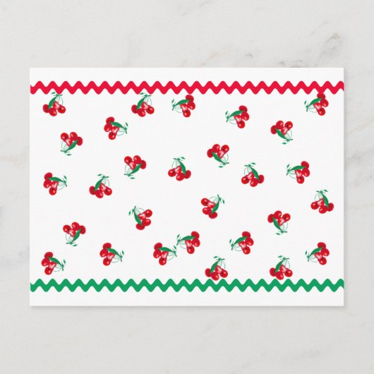 さくらんぼ& Ric RACレシピカード ポストカード (正面)