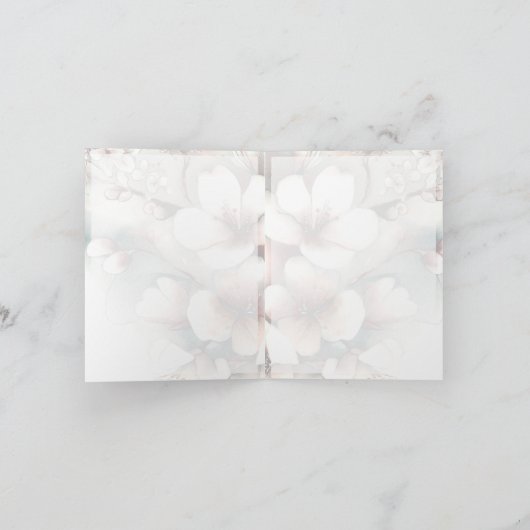 さくらんぼBlossomモノグラムノートカード ノートカード (内部)