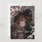 さくらんぼBlossom 結婚Photo's Thank You サンキューカード (正面)