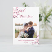 さくらんぼBlossom 結婚Photo's Thank You 招待状 (スタンド正面)