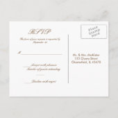 さくらんぼBlossom on白RSVPポストカード インビテーションポストカード (裏面)