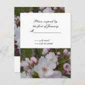 さくらんぼBlossom RSVP返信カード 出欠カード (正面/裏面)