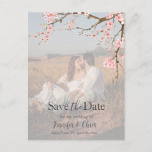 さくらんぼBlossom Save the Date Photo ポストカード
