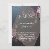 さくらんぼBrossmジオメトリックフローラを保存 招待状 (正面)