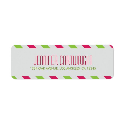 さくらんぼnライムエアメール差出人住所ラベル ラベル (正面)