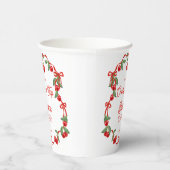 さくらんぼonトップリボンお洒落誕生日モノグラム 紙コップ (右)