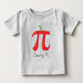 さくらんぼPiのかわいい数学Pi日の子供のベビーのTシャツ ベビーTシャツ (正面)