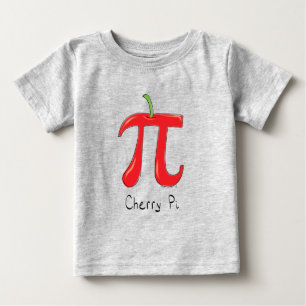 さくらんぼPiのかわいい数学Pi日の子供のベビーのTシャツ ベビーTシャツ