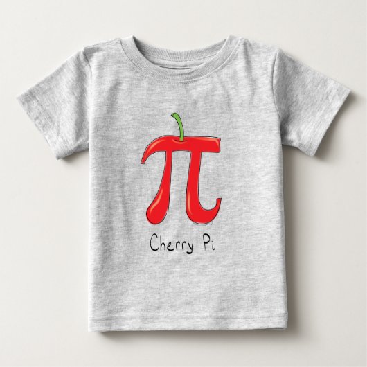 さくらんぼPiのかわいい数学Pi日の子供のベビーのTシャツ ベビーTシャツ (正面)