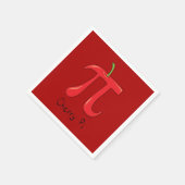 さくらんぼPiシンボル演算先生 おもしろい スタンダードカクテルナプキン (角)