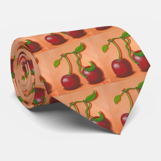 "さくらんぼPi " ネクタイ (ロール)