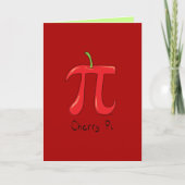 さくらんぼPi - Pi日Math Greeting Card カード (正面)