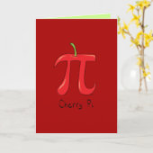 さくらんぼPi - Pi日Math Greeting Card カード (黄色い花)