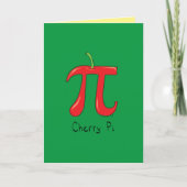 さくらんぼPi - Pi日Math Greeting Card カード (正面)