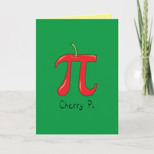 さくらんぼPi - Pi日Math Greeting Card カード (正面)