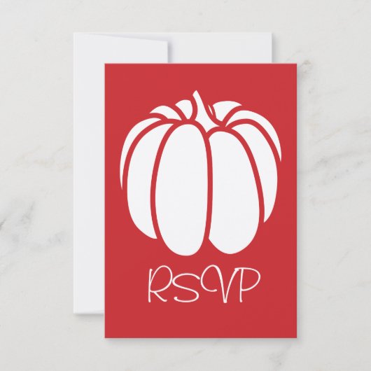 さくらんぼRSVPカードのPumpkinパッチ 出欠カード (正面)
