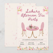 さくらアフタヌーンティーパーティー招待状 招待状 (正面/裏面)