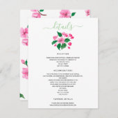 さくらウェディングの詳細を同封 招待状 (正面/裏面)