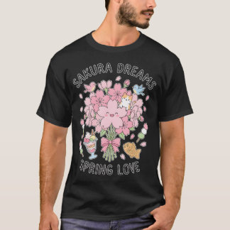 さくらドリームス 春の愛 かわいい 桜 Tシャツ