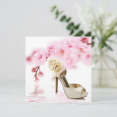 さくらピンクの桜のブライズシャワー 招待状 (スタンド正面)