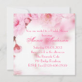 さくらピンクの桜のブライズシャワー 招待状 (裏面)