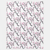 さくらピンク 日本の桜 かわいい フリース (正面)