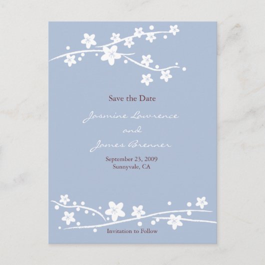 さくらブルー 案内ポストカード (正面)