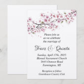 さくら平結婚式招待状 招待状 (正面/裏面)