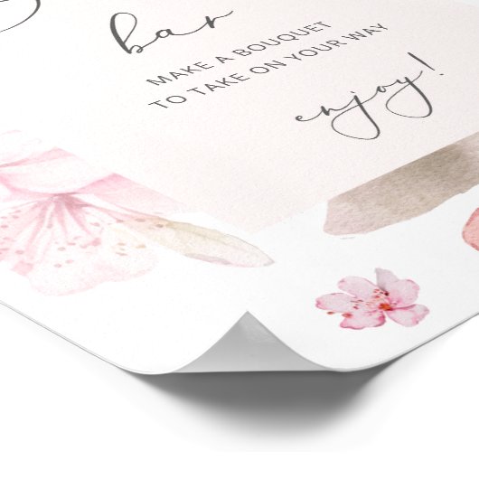 さくら桜の花が咲くバー ポスター (角)