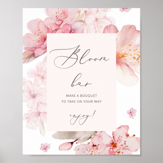 さくら桜の花が咲くバー ポスター (正面)