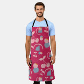 さくら模様 エプロン (着用した状態)