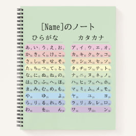 さくら色のひらがなとカタカナの名前ノート ノートブック