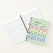 さくら色のひらがなとカタカナの名前ノート ノートブック (内部)