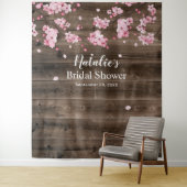 さくら花の農村的な納屋の結婚前お披露目会の背景 タペストリー (インサイチュ)