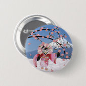 さくら芸者鳥雪の桜 缶バッジ (正面&裏面)