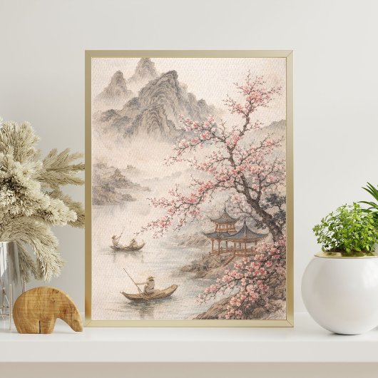 さくら風景 | アジアの山の芸術 ポスター