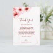 さくら ウォーターカラー 大理石 ウェディング サンキューカード (スタンド正面)