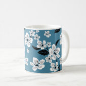 さくら - サクラ (スモーキー ブルー) コーヒーマグカップ (正面右)