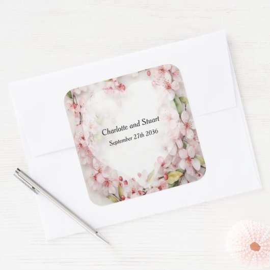 さくら スクエアシール (封筒)