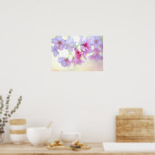 さくら ピンクと白の花 ポスター (キッチン)