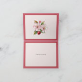 さくら | ピンクの女の子のベビーシャワー サンキューカード (内部)